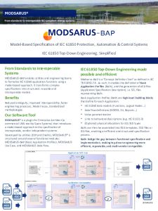 MODSARUS-BAP dataSheet